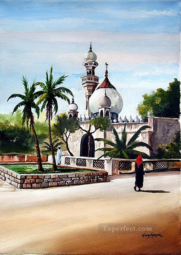 Mosquée Hussein Mombasa Afriqueine Peintures à l'huile